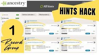 Narrow Down Ancestry Hints | Search Hints By Record Group