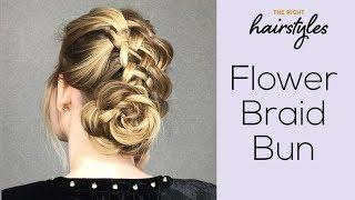 Flower Braid Bun - Easy Tutorial by The Right Hairstyles