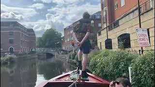 Boating through Reading, UK Mikron Theatre 2024