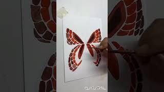 Butterfly on Canvas  #shorts #painting #postercolour #acrylicpainting #art #butterfly #canvas