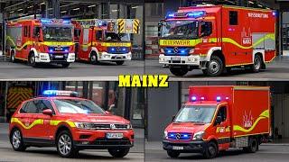[PERSON im RHEIN] - Feuerwehr MAINZ: Einsatzfahrten zu 4 Alarmen | Einsatzreicher Nachmittag BF & FF