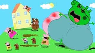 Zombie Apocalypse, Peppa Family Face a Zombie Invasion in City! ‍️| Peppa Pig Funny Animation