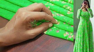 easy Anarkali cutting method on old Poonam saree #sareereuseideas #Anarkalicutting