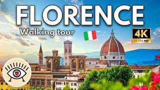  FLORENCE Italy (4K)  Free WALKING TOUR with CAPTIONS -