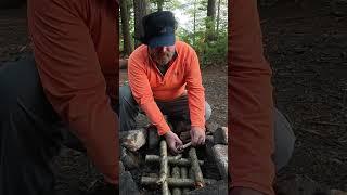 How I start my backcountry fire. #algonquin #backpacking #backcountry