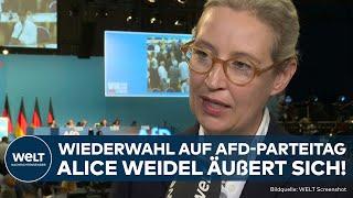 ESSEN: AfD-Parteitag bestätigt Doppelspitze! Weidel äußert sich zur Entscheidung I WELT Exklusiv