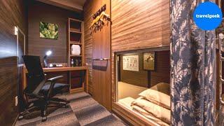 Japan's $49 Expensive Capsule Hotel with Free Alcohol Service | Anshin Oyado