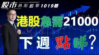 【股市熱點追擊】｜ 港股急需21000，下週點睇？19/10/2024  ｜#恆指分析HSI#｜#個股點評：#中芯國際#小米集團#騰訊控股#台積電#蘋果｜​​​​#港股#美股｜黎Sir港股經濟漫聊