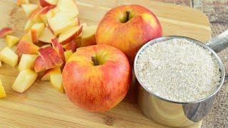 1 cup oatmeal and 3 apples. This German apple pie was the most popular in Germany