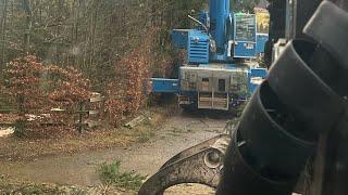 Kran Baumfällungen in Rickenbach, Timbco, Uhlmann und FMK mit Wf-trac 2865 6x6SK