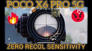 Zero RecoilPoco X6 Pro BGMI Sensitivity Settings & And Code | Poco x6 Pro Zero Recoil Sensitivity.