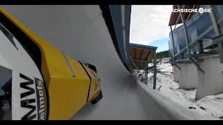 Bob-Bahn in Altenberg: Helmkamera-Fahrt mit Francesco Friedrich