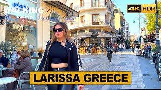 LARISSA, GREECE  Walking Tour - City Ambient Sounds [With Subtitles 4K HDR]
