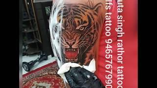coloured tiger tattoo