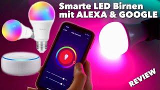 Smarte LED RGB Glühbirnen mit Farbwechsel & Amazon ALEXA, Google Assistant & IFTTT - TEST REVIEW