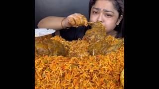 ASMR: EATING SPICY CHICKEN CURRY CHICKEN BIRYANI || #shorts #mukbangn#asmreating #mukbangasmr #asmr