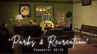 Pomodoro 40/10 • "Parks & Recreation" Office ambience • Keyboard typing + Writing • No Music ⏰