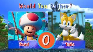 Would You Rather? Mario vs. Sonic | Sonic and Mario Brain Break | Kids Game |  PhonicsMan Fitness