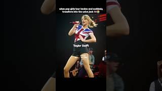 when pop girls tour LONDON and suddenly become the Union flag  | #taylorswift #shorts