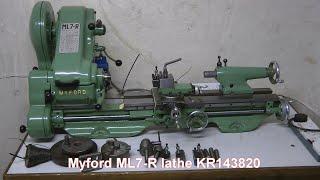 Myford ML7-R lathe serial number KR143820 with Newton Tesla variable speed controller