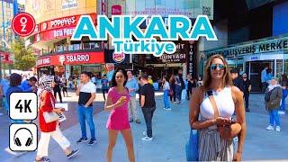 ANKARA - Türkiye  Kızılay Walking Tour 4K | Street Walk | City Tour