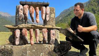 Fried Beef Tongues with an Appetizing Crispy Crust! Life in the Mountains of Azerbaijan