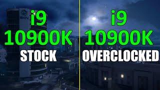 i9 10900k Stock vs Overclocked | Test in 9 Games 1080P