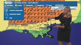 New Orleans Weather: Fog tonight, severe storms Saturday with damaging winds, tornadoes possible