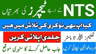 NTS Teaching Vacancies in Pakistan 2024||September Teaching Jobs in Pakistan 2024.