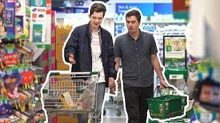 Swapping Peoples Shoping Carts at the Supermarket