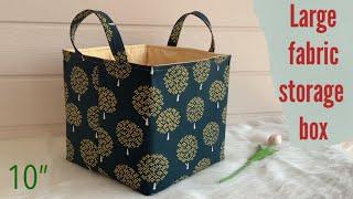how to sew large fabric storage boxes, fabric boxes, fabric storage tutorial,fabric baskets tutorial