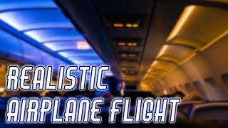 Airplane Flight Ambience  | ASMR | Realistic Cabin White Noise, Flight Attendant, Passengers