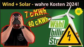 Solar + Windstrom für 60 c/kWh? - die wahren Kosten der Integration