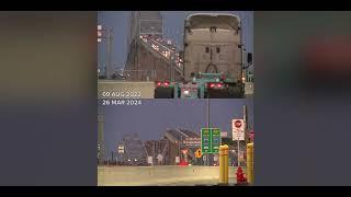 Francis Scott Key Bridge Before & After Collapse