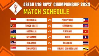 Babak Grup: Jadwal Pertandingan | Kejuaraan Putra U19 ASEAN 2024.