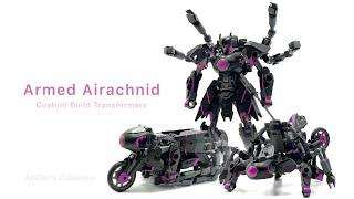 【CUSTOM BUILD】TRANSFORMERS - Armed Airachnid (EarthSpark Thrash)變形金剛改造—武裝黑寡婦 定格動畫 #Stopmotion #模型