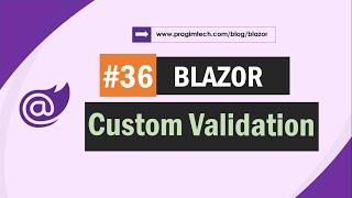 Blazor custom form validation