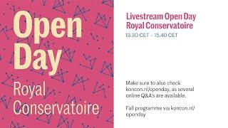 Livestream OPEN DAY Royal Conservatoire