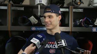 Juraj Slafkovsky says he is enjoying the NHL lifestyle