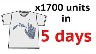 How I Sold 1700 Shirts in 5 Days