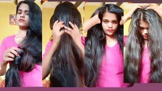 long hair oiling and head massage #longhair  #hairplay #oilinghair #hair #hairoilforlonghair