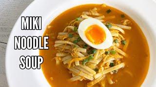Enjoy a comforting and delicious bowl of FILIPINO MIKI NOODLE SOUP