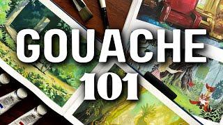 EVERYTHING you need to know to begin your GOUACHE JOURNEY compilation / basics, supplies, techniques