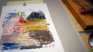 Monotypes sind Unikate | Abstract Landscapes#1 | Suses Art