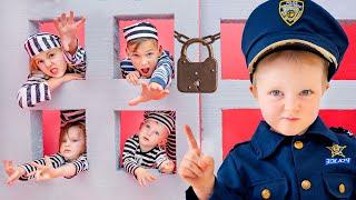 Five Kids Box Fort Prison Escape + more Children's Songs and Videos