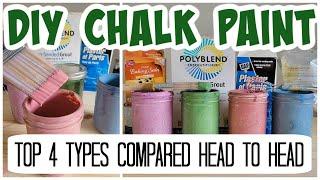 The Best DIY Chalk Paint - Side by Side Comparison of 4 Most Popular Recipes