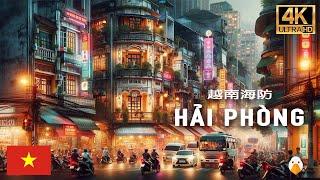 Haiphong, Vietnam Real Ambience in Vietnam at Night (4K HDR)