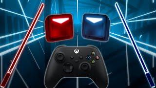 Playing Beat Saber with a controller