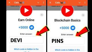 Earn Online Cats Code | Blockchain Basics Cats Video Code | 4-5 January Cats All Video Codes Today