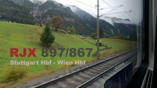 Through the alps with ÖBB Railjet: RJX 897/867 ride Stuttgart - Vienna via Bregenz